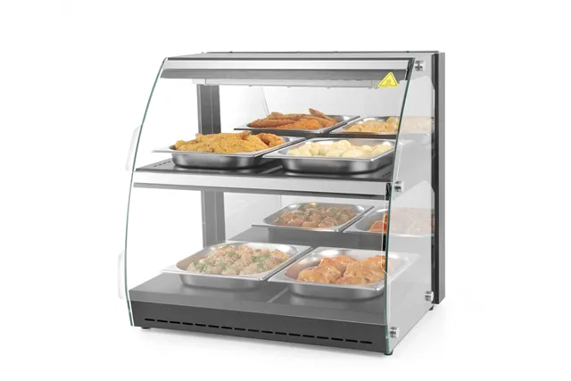 Witryna grzewcza nastawna kwarcowa, dwupoziomowa, 230V/560W, 650x485x630mm Hendi 233962