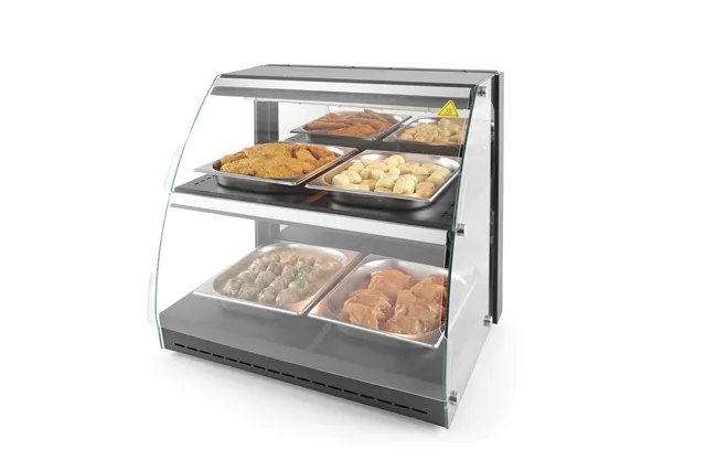 Witryna grzewcza nastawna kwarcowa, dwupoziomowa, 230V/560W, 650x485x630mm Hendi 233962