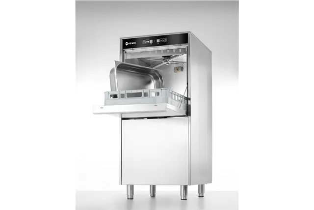 Zmywarka do garnków 50x60 sterowana elektronicznie dozownik detergentu pompa spustowa 400V/7100W 595x777x1335mm Hendi 236574