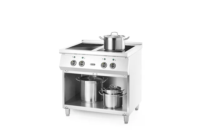 Kuchenka indukcyjna z 4 polami grzewczymi, 400V/17000W, 800x720x854mm Hendi 237687