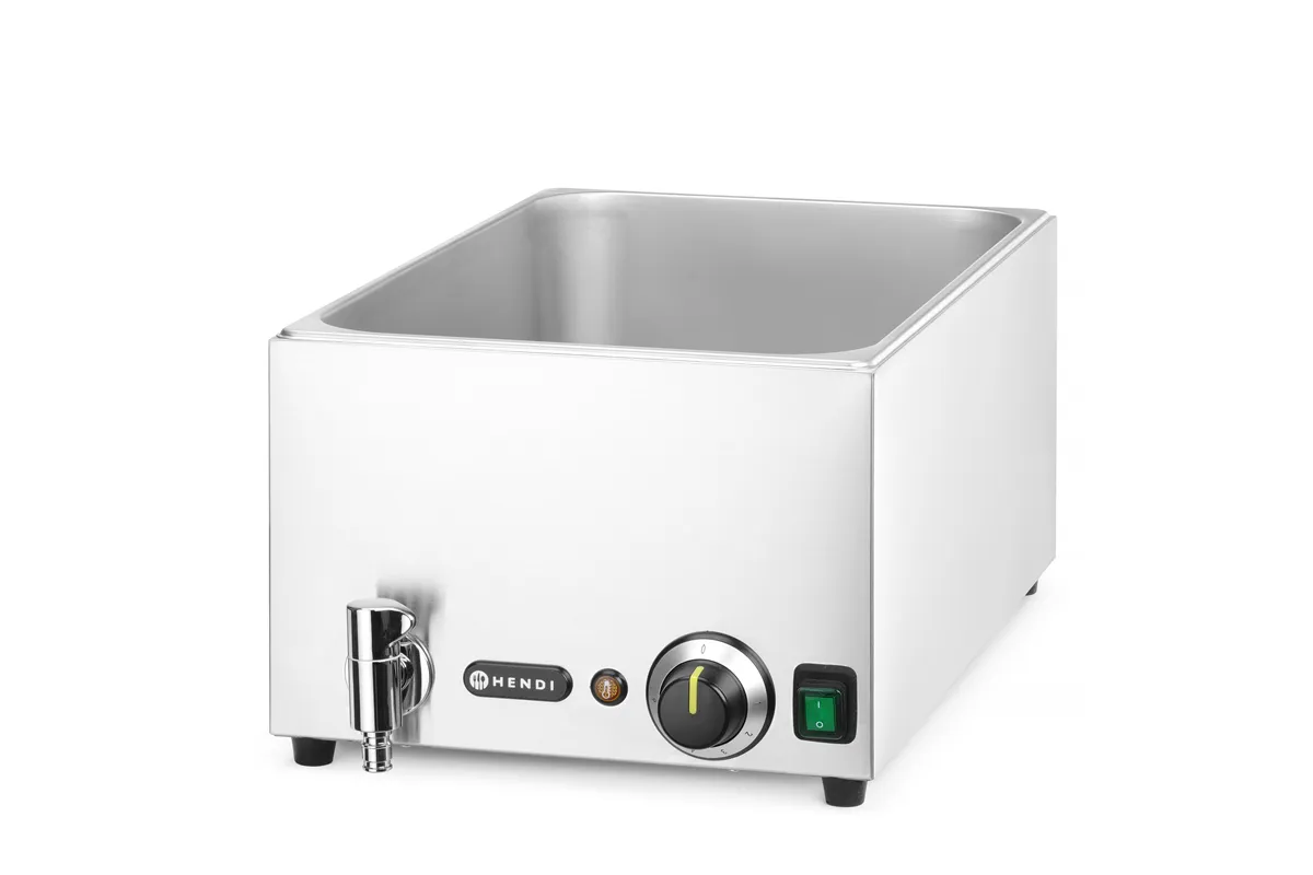 Zestaw: Bemar HENDI Ranger z kranem spustowym + 3x GN 1/3 z pokrywką , GN 1/1, 230V/1000W, 605x332x242mm Hendi 238868