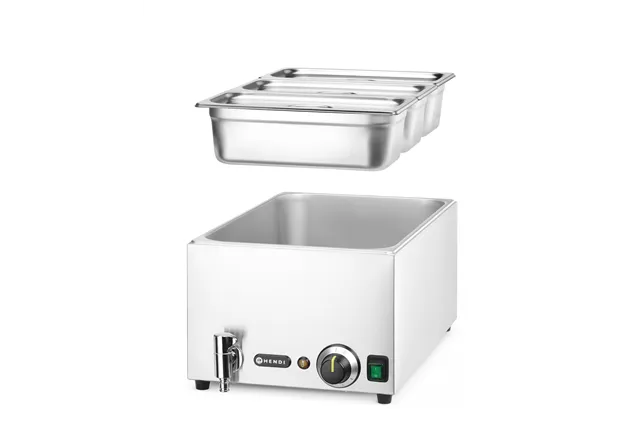 Zestaw: Bemar HENDI Ranger z kranem spustowym + 3x GN 1/3 z pokrywką , GN 1/1, 230V/1000W, 605x332x242mm Hendi 238868