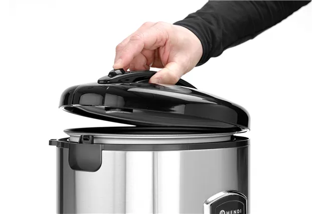 Urządzenie do gotowania ryżu i kaszy z funkcją gotowania na parze, 1,8l, Profi Line, 1,8L, 230V/700W, ⌀280x285mm Hendi 240410