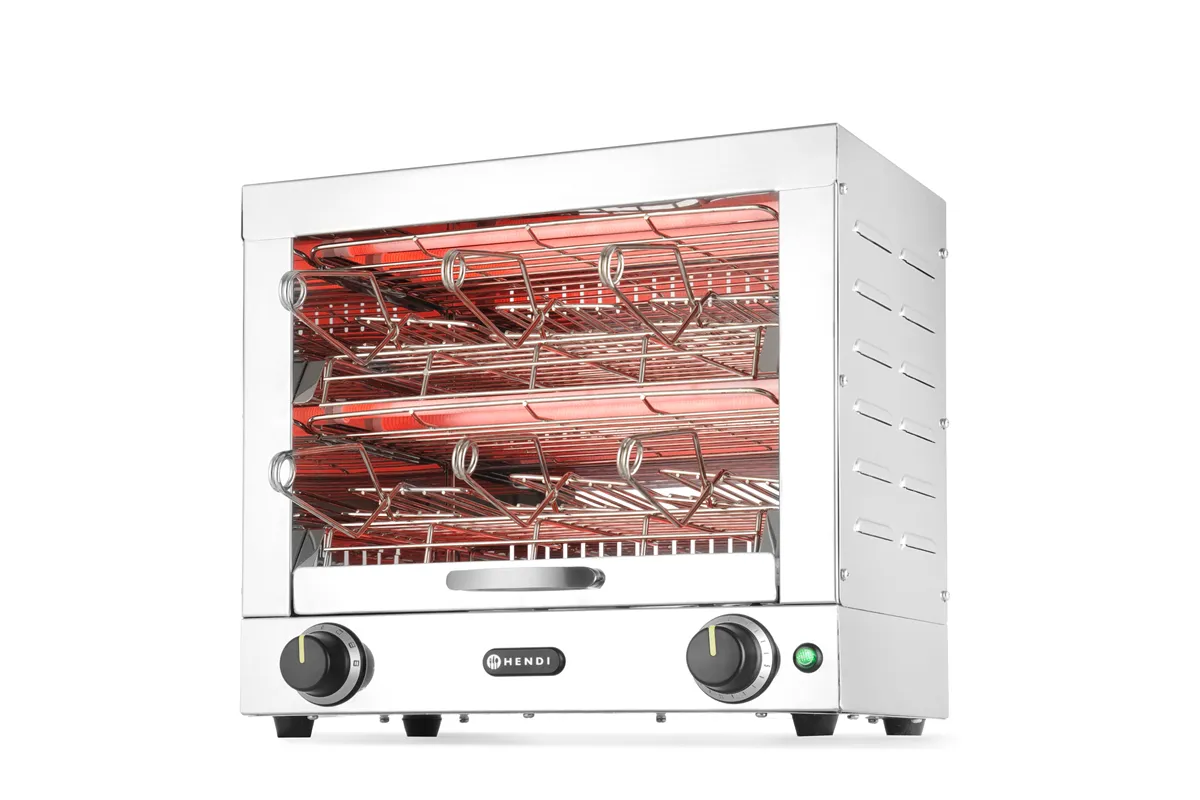 Toster kanapkowy z 6 klamrami, 230V/3000W, 450x390x400mm Hendi 262214