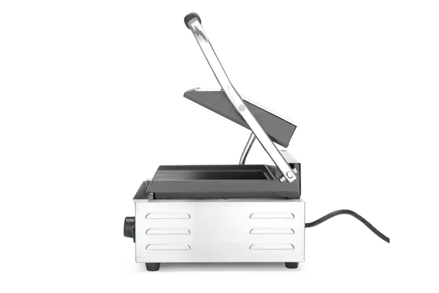 Grill kontaktowy pojedynczy, góra i dół ryflowane, 230V/1800W, 310x375x216mm Hendi 263501