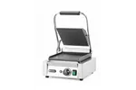 Grill kontaktowy pojedynczy, góra ryflowana , dół gładki, 230V/1800W, 310x375x216mm Hendi 263600
