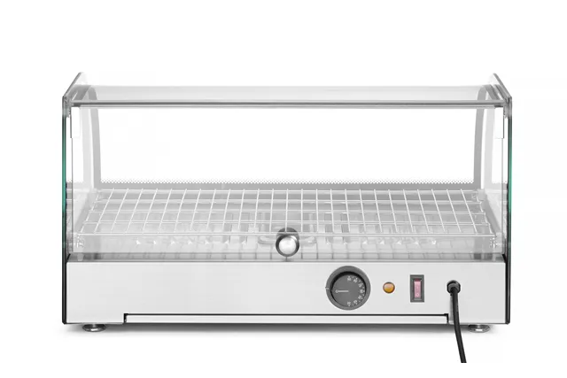 Witryna grzewcza nastawna, pojedyncza, czarny, 220-240V/800W, 554x376x311mm Hendi 273982
