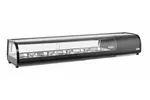 Witryna chłodnicza do sushi Pojemność: 5xGN1/2 (H)40mm – pojemniki w zestawie. czarny 220-240V/190W 1800x420x265mm Arktic 274040