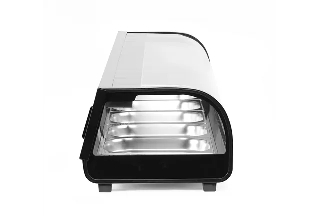 Witryna chłodnicza do sushi Pojemność: 5xGN1/2 (H)40mm – pojemniki w zestawie. czarny 220-240V/190W 1800x420x265mm Arktic 274040