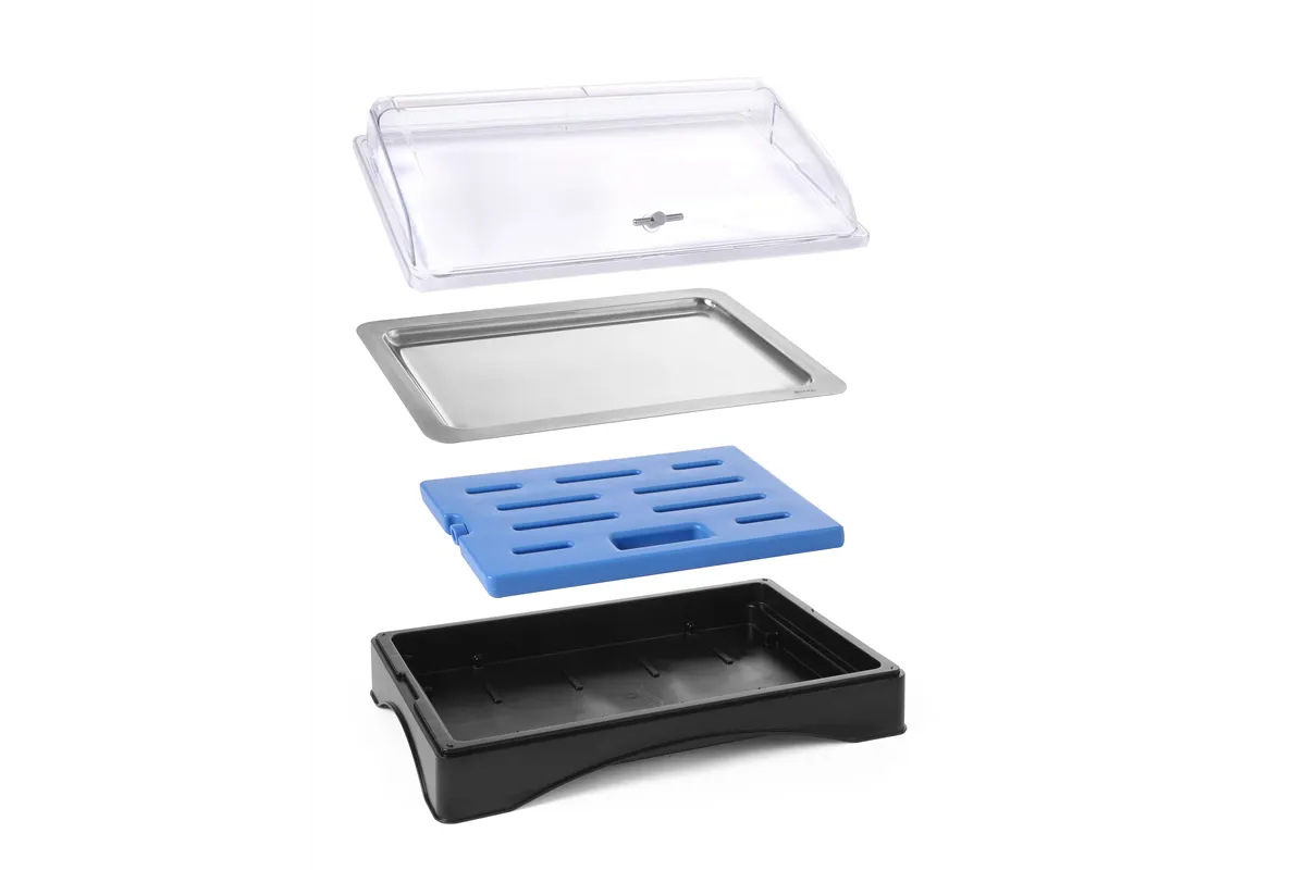 Taca chłodząca GN 1/1, zawiera element chłodzący, 555x357x175mm Hendi 424186
