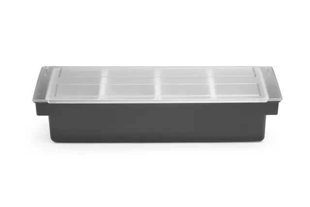 Pojemnik barmański na dodatki do drinków - 4 wkłady, 480x150x100mm BarUp 552025