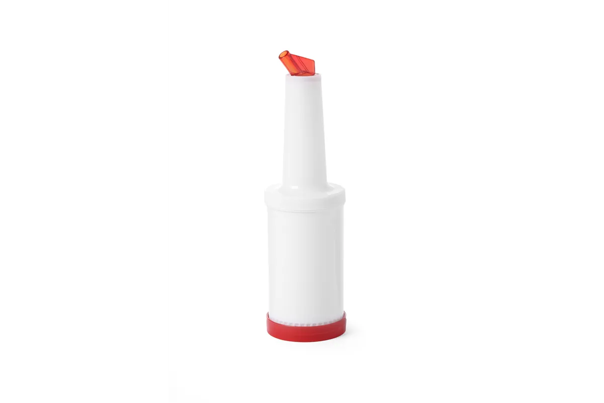 Dyspenser barmański z wymiennymi końcówkami, 0,8L, biały, ⌀90x300mm BarUp 557600