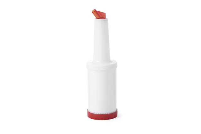 Dyspenser barmański z wymiennymi końcówkami, 0,8L, biały, ⌀90x300mm BarUp 557600
