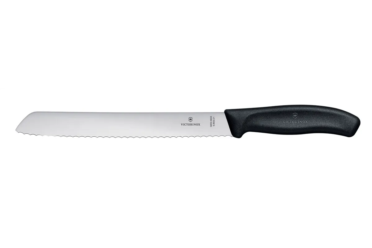 Nóż do chleba, czarny, 340mm Victorinox 6.8633.21B