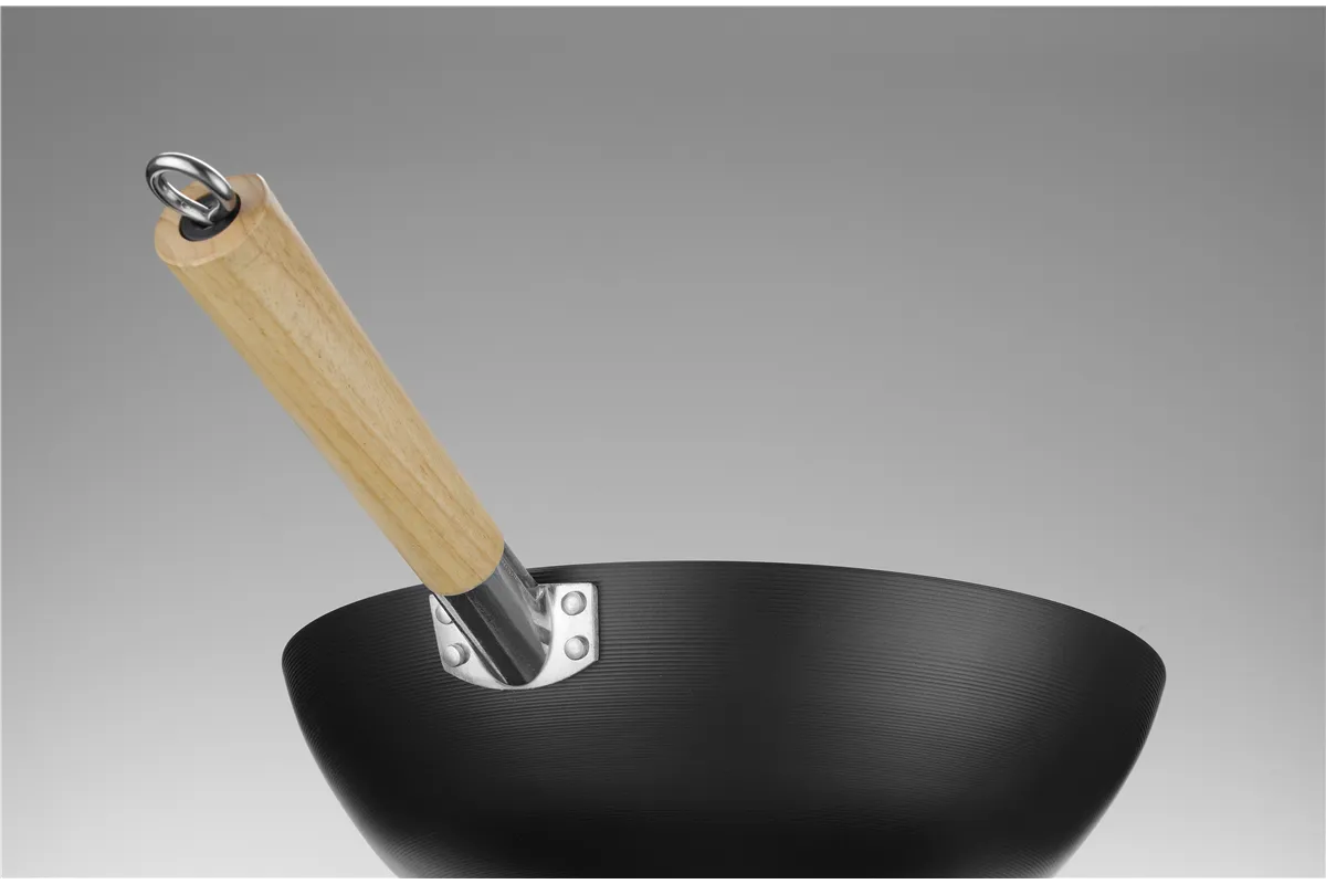 Wok z drewnianym uchwytem, ⌀324x565mm Hendi 627907