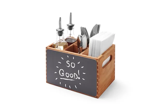 Skrzynka na karty menu i sztućce, 210x150x150mm Hendi 664148