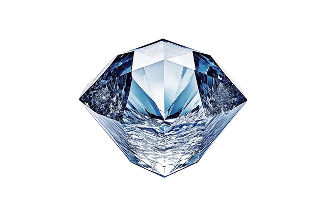 Forma do kostek lodu w kształcie kamienia szlachetnego, niebieski, 2 szt., 190x105x30mm BarUp 679012