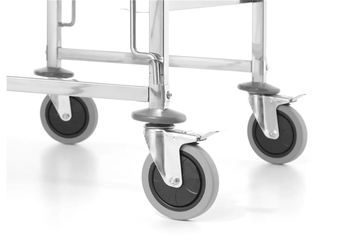 Wózek do transportu blach 15x 600x400, Kitchen Line, 15 prowadnic na tace 600x400, srebrny, 470x620x1735mm Hendi 813287
