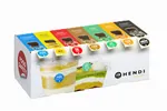 Zestaw etykiet jednorazowych Food Safety na każdy dzień tygodnia z podajnikiem, 240x80x100mm Hendi 850299