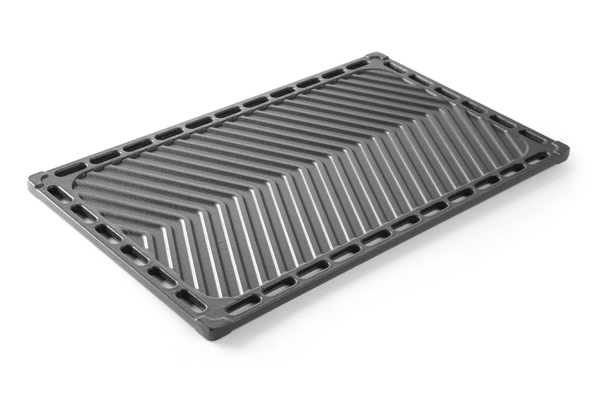 Płyta grillowa żeliwna, dwustronna, GN 1/1, 325x530mm Hendi 932001