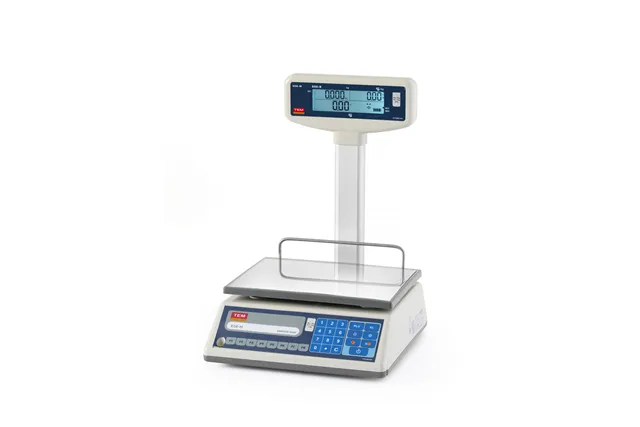 Waga kalkulacyjna LCD z wysięgnikiem i legalizacją, seria EGE, 15 kg, 325x377x394mm Tem TEM015B1D