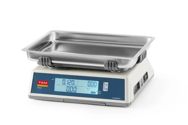 Waga kalkulacyjna LCD z legalizacją, seria EGE, głęboka szalka, 30 kg, 355x330x155mm Tem TEM030C-PZR