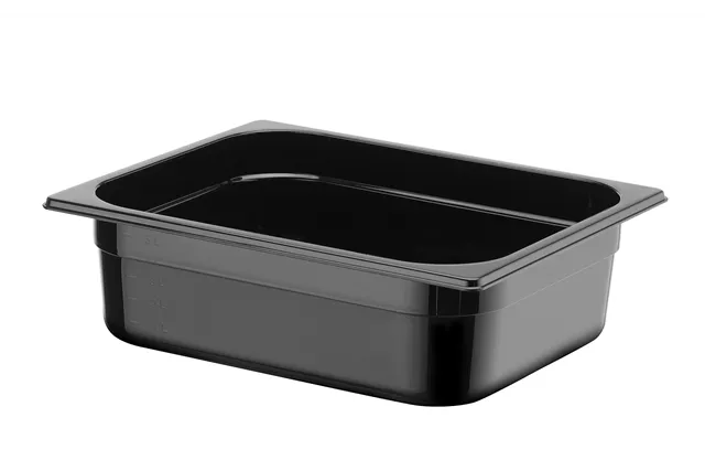 Pojemnik GN 1/2 z czarnego poliwęglanu, Profi Line, GN 1/2, 6,5L, czarny, 325x265x100mm Hendi 862421