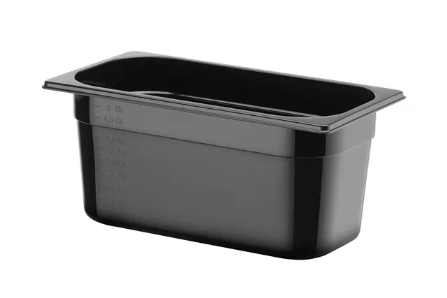 Pojemnik GN 1/3 z czarnego poliwęglanu, Profi Line, GN 1/3, 5,7L, czarny, 325x176x150mm Hendi 862513