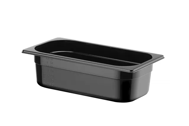 Pojemnik GN 1/3 z czarnego poliwęglanu, Profi Line, GN 1/3, 4L, czarny, 325x176x100mm Hendi 862520