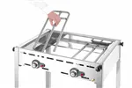 Grill Green Fire 2-palnikowy, Profi Line, Emaliowana patelnia żeliwna i ruszt GN 1/1, 11,6kW, 740x615x825mm Hendi 149508