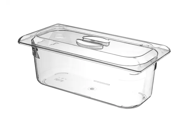 Kuweta do lodów z poliwęglanu, 5L, transparentny, 360x165x120mm Hendi 807026
