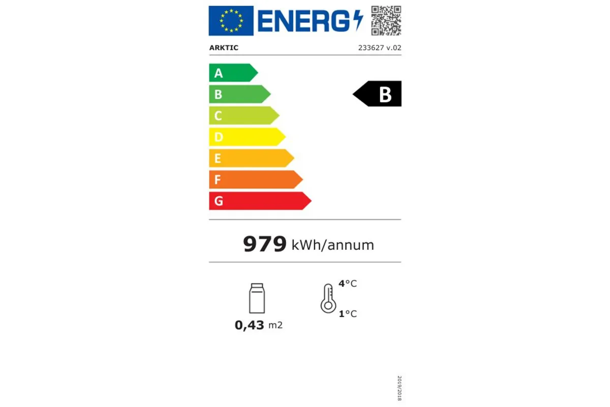 Witryna chłodnicza nastawna, 58l, czarny, 230V/170W, 452x406x830mm Arktic 233627