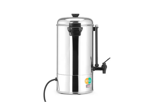 Warnik do wody o pojedynczych ściankach, 9L, srebrny, 230V/2200W, 370x332x472mm Hendi 209882