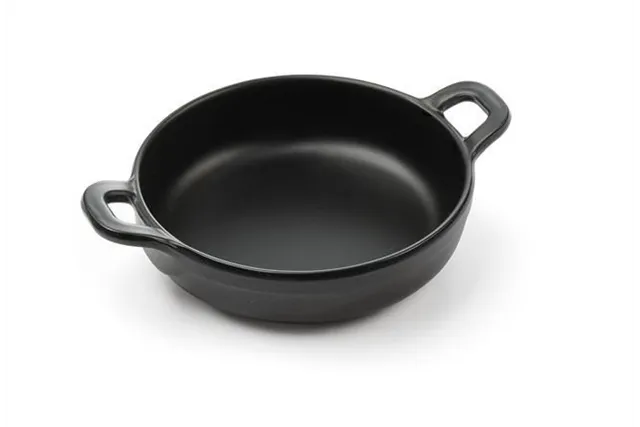 Rondelek czarny Little Chef mini okrągły, czarny, 189x147x37mm Hendi 564530