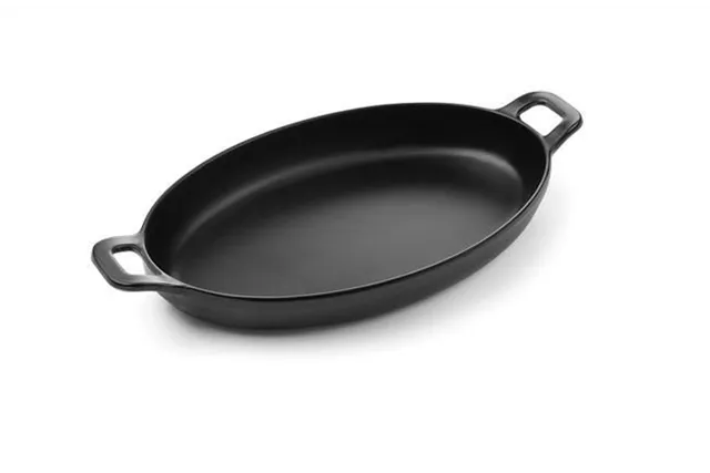 Rondelek czarny mini owalny Little Chef, czarny, 155x80x37mm Fine Dine 564547