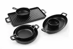 Rondelek czarny mini owalny Little Chef, czarny, 263x140x37mm Fine Dine 564554