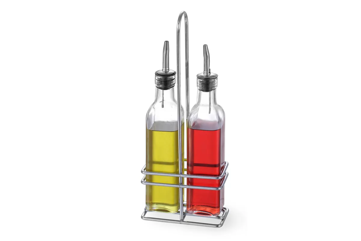 Zestaw do oliwy i octu, 2x0,237L, 0,47L, 115x60x325mm Hendi 460245
