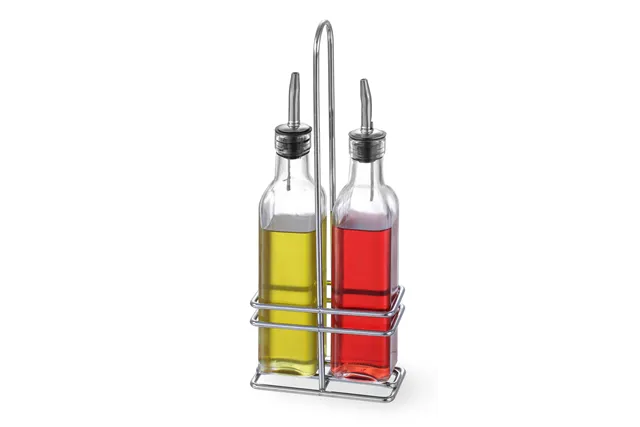 Zestaw do oliwy i octu, 2x0,237L, 0,47L, 115x60x325mm Hendi 460245