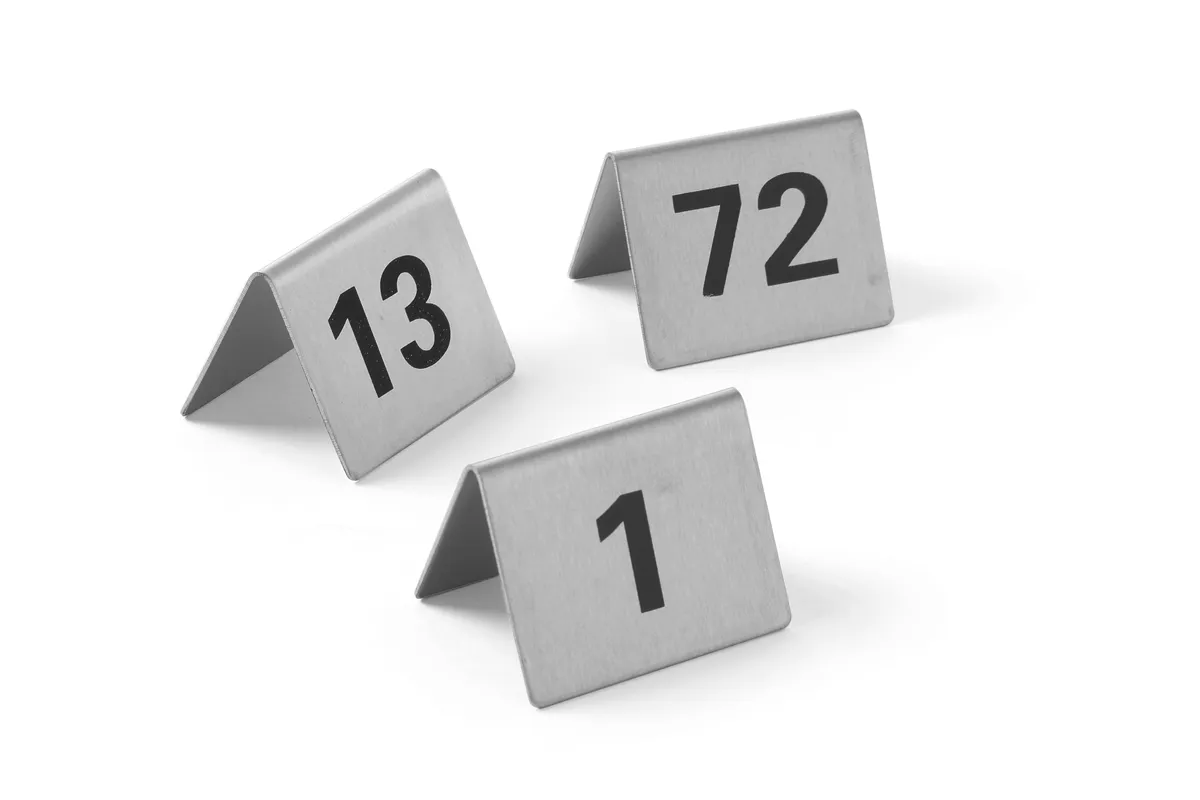 Tabliczka informacyjna z numerem, Numer 61-72, 50x35x40mm Hendi 663899