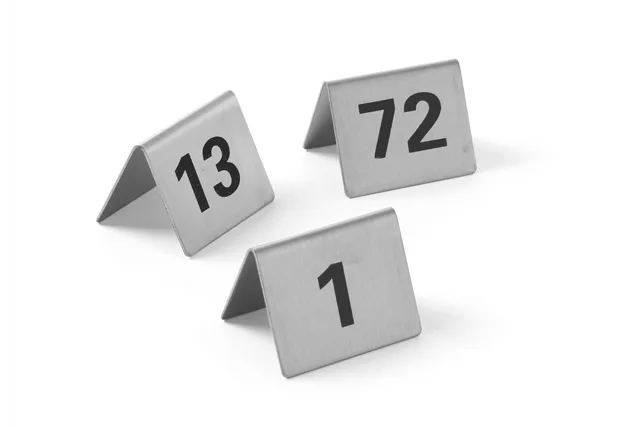 Tabliczka informacyjna z numerem, Numer 61-72, 50x35x40mm Hendi 663899