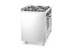 Kuchnia gazowa 5-palnikowa z piekarnikiem elektrycznym i grillem Kitchen Line 230V/2900W 14,3kW 900x653x900mm Hendi 225707