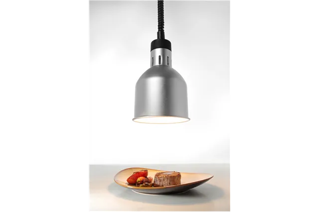 Lampa do podgrzewania potraw wisząca, cylindryczna, srebrny, 230V/250W, ⌀175x250mm Hendi 273883