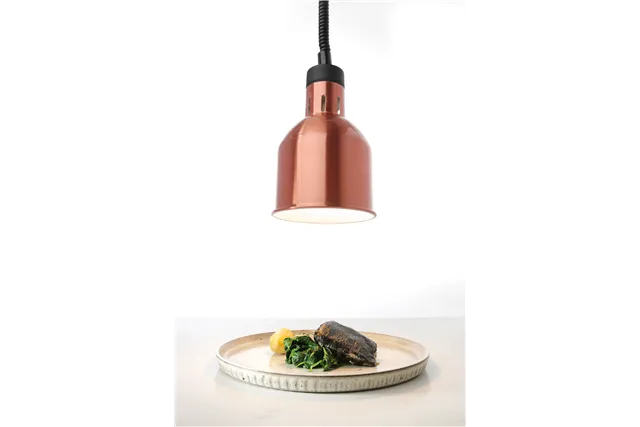 Lampa do podgrzewania potraw wisząca, cylindryczna, miedziany, 230V/250W, ⌀175x250mm Hendi 273890