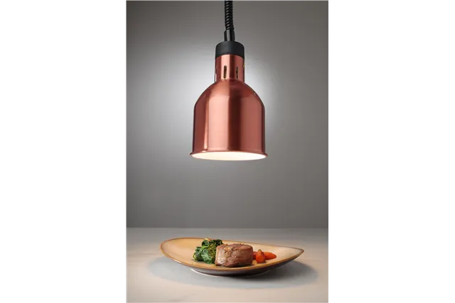 Lampa do podgrzewania potraw wisząca, cylindryczna, miedziany, 230V/250W, ⌀175x250mm Hendi 273890