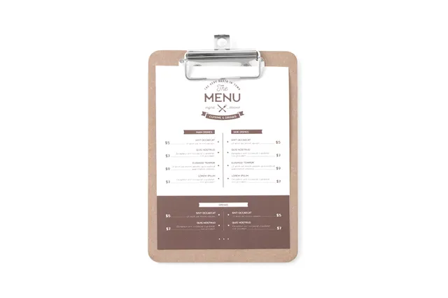 Podkładka pod kartę menu, 125x180mm Hendi 664179