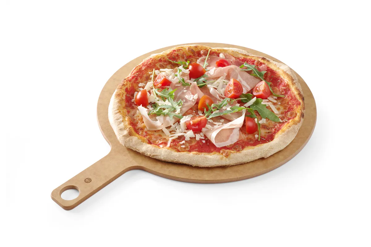 Deska do serwowania pizzy z uchwytem, ⌀356x6mm Hendi 500040