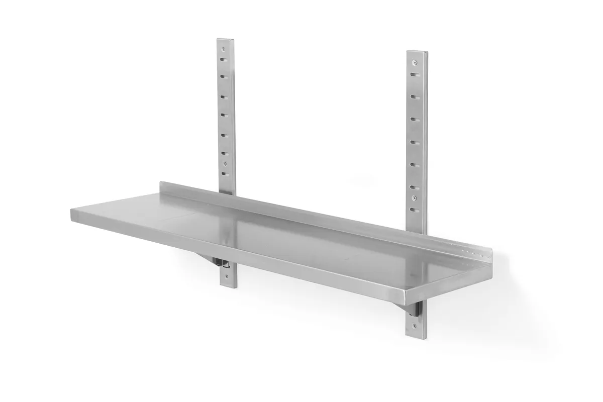 Półka wisząca regulowana, pojedyncza, z 2 konsolami, 800x300x600mm Hendi 811719