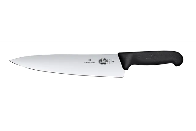 Nóż kuchenny z szerokim ostrzem, czarny, 380mm Victorinox 5.2003.25
