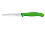 Nóż do jarzyn z ząbkowanym ostrzem, zielony, 212mm Victorinox 6.7736.L4