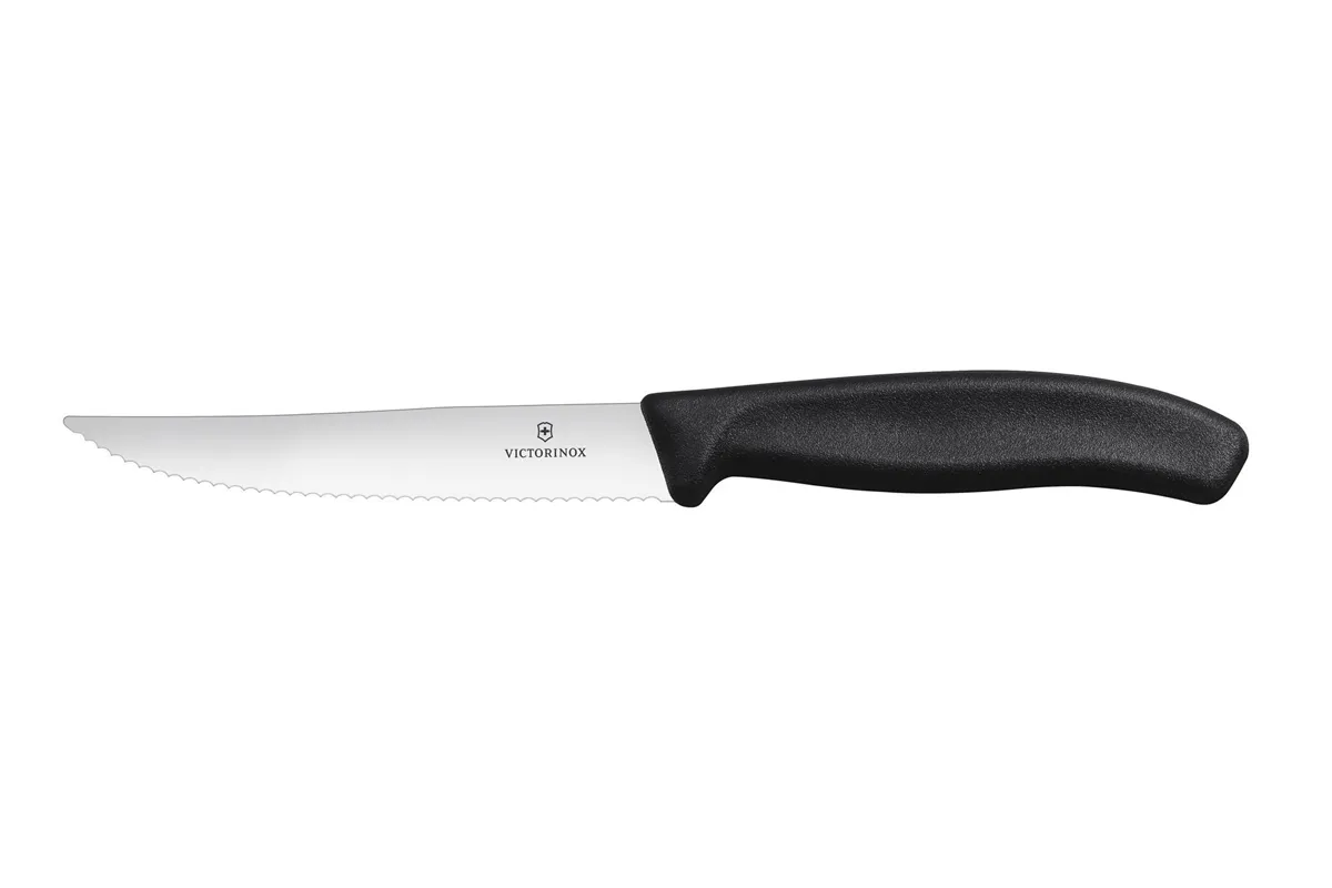 Nóż do steków i pizzy, czarny, 2 szt., 232mm Victorinox 6.7933.12B